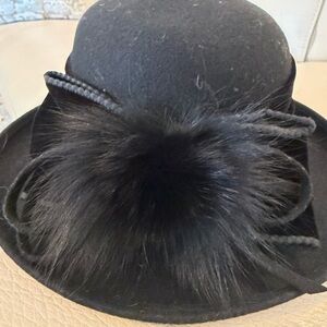 Galliano Sorbatti Black Wool Hat